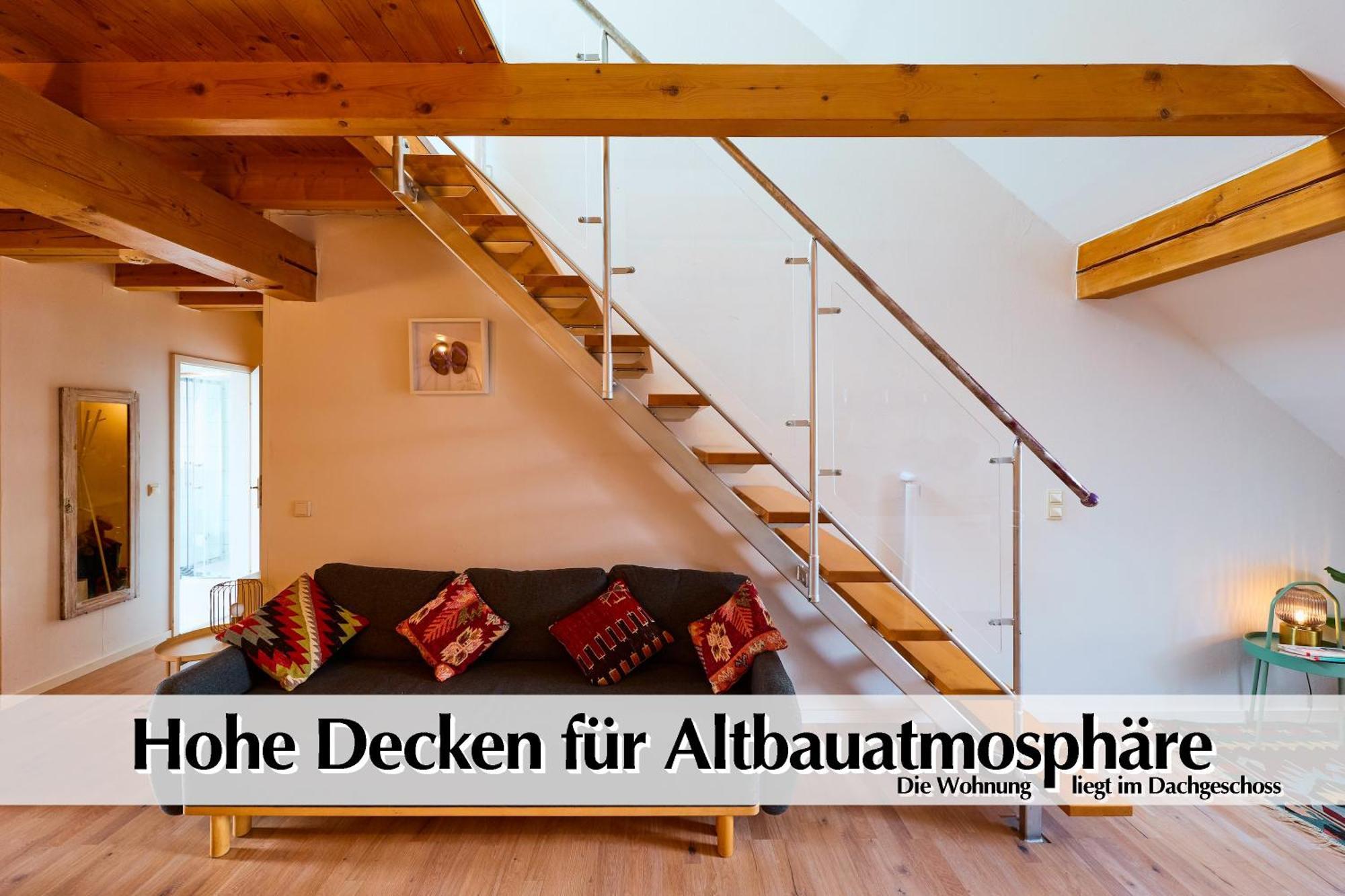 Helle 72Qm Maisonette Wohnung Im Herzen Erfurts Mit Kingsize Bett, Smart-Tv, Etc Buitenkant foto