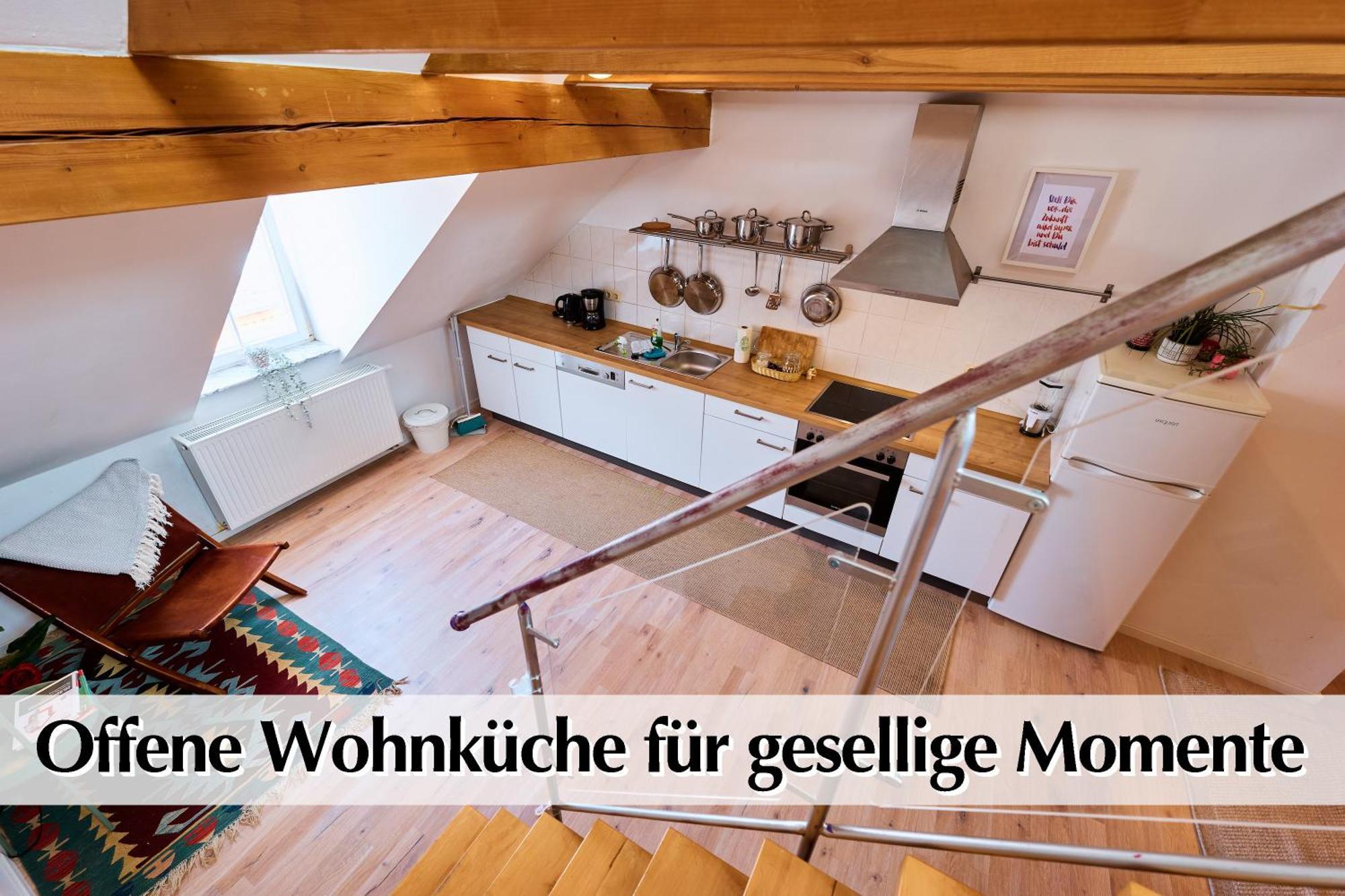 Helle 72Qm Maisonette Wohnung Im Herzen Erfurts Mit Kingsize Bett, Smart-Tv, Etc Buitenkant foto